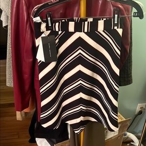 Zara Black and White Mini Pencil Skirt